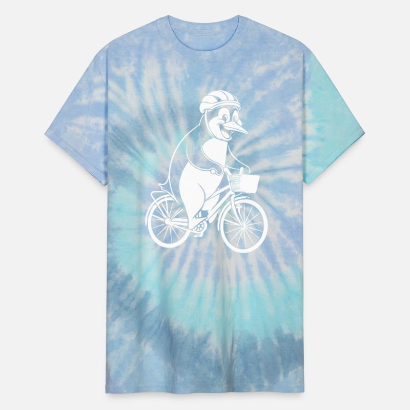 Cheerful Penguin Riding a Bicycle with Helmet