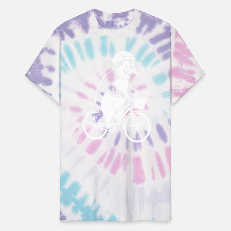 Cheerful Penguin Riding a Bicycle with Helmet