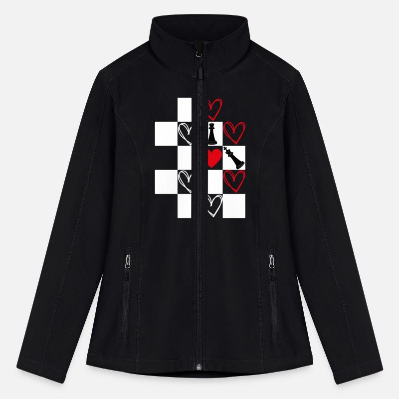 Chessboard Heart Valentines Day Black&White