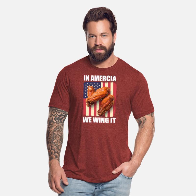 Chicken Wings USA Flag - In America We Wing It