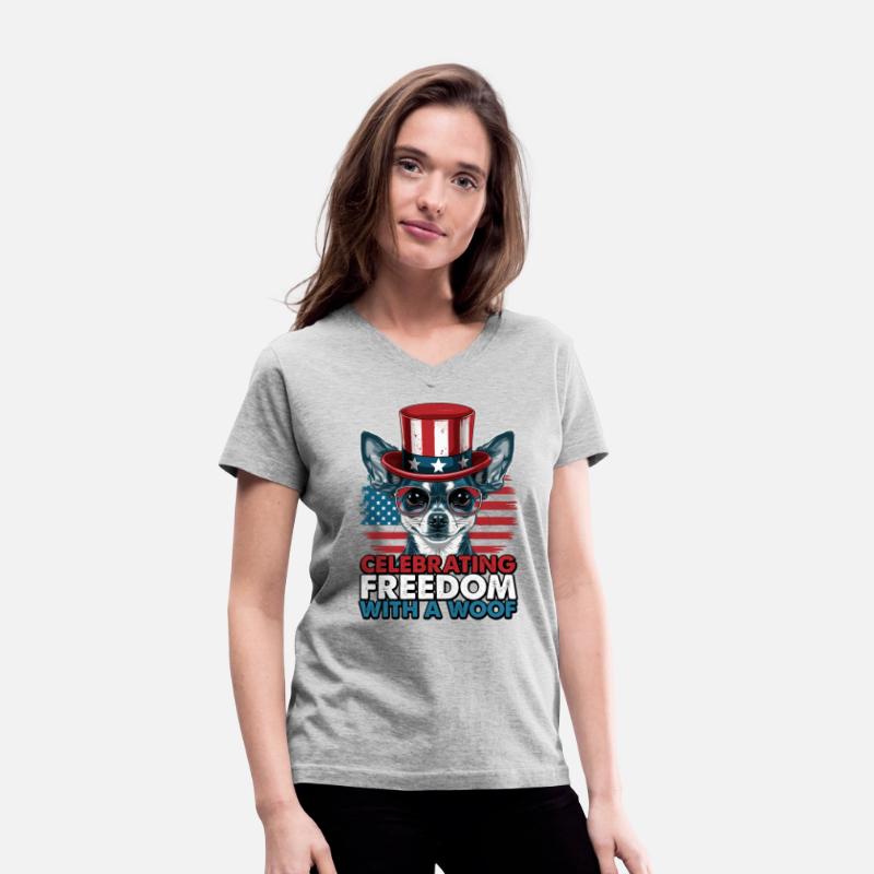 Chihuahua Celebrating Freedom with a Woof