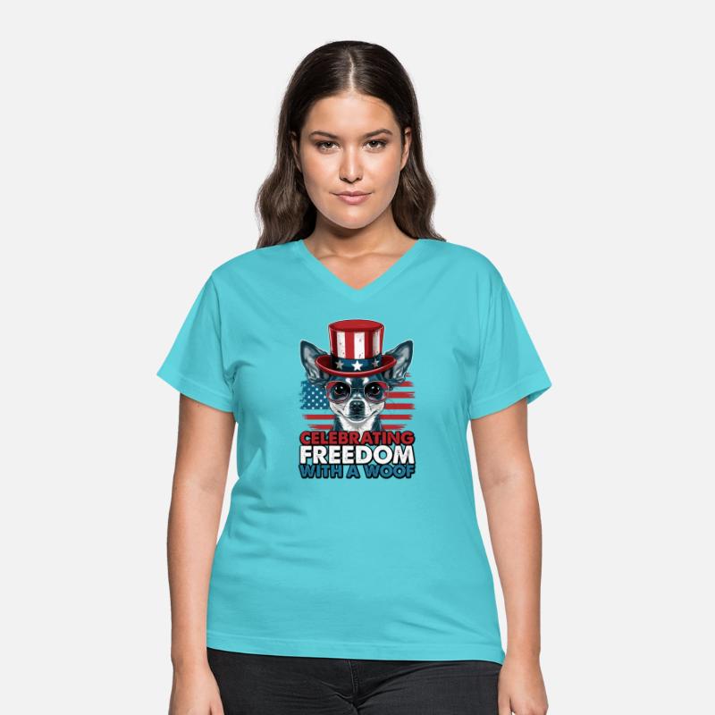 Chihuahua Celebrating Freedom with a Woof