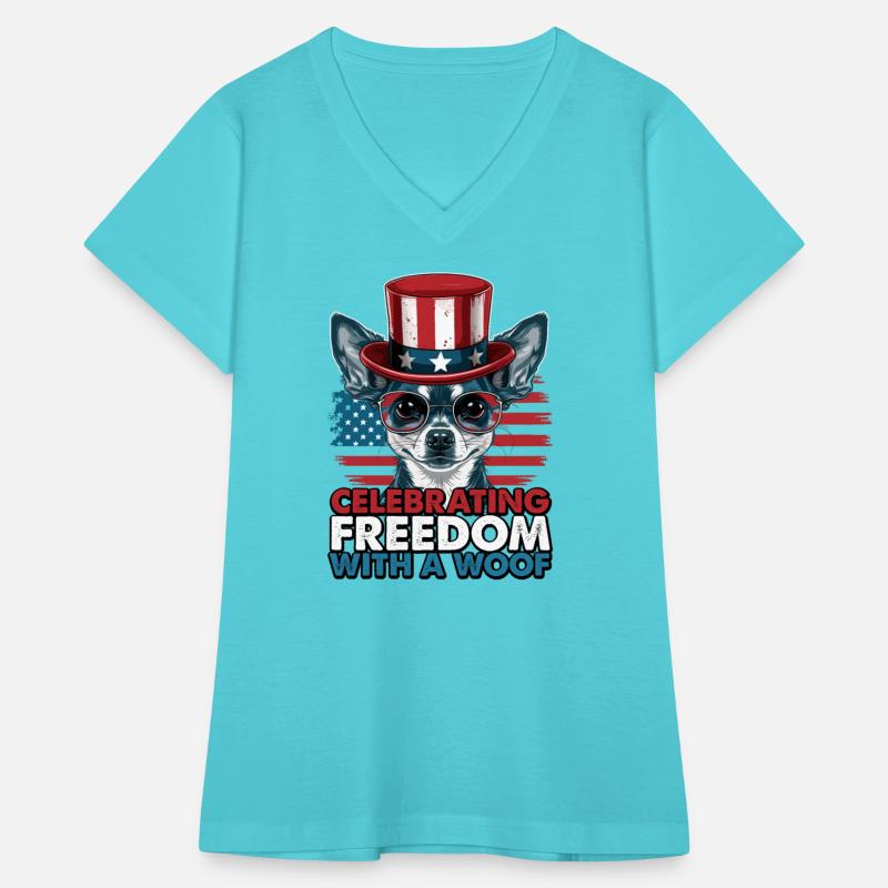 Chihuahua Celebrating Freedom with a Woof