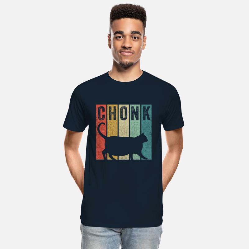 Chonk Distressed 70s 80s Retro Style Funny Fat