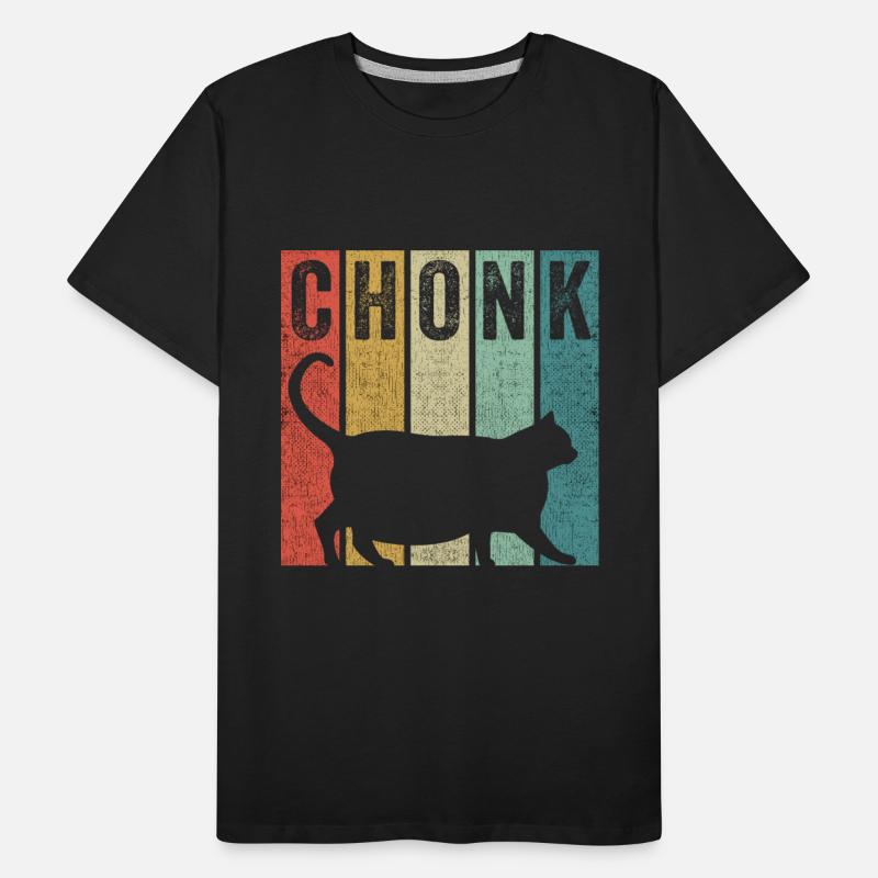 Chonk Distressed 70s 80s Retro Style Funny Fat