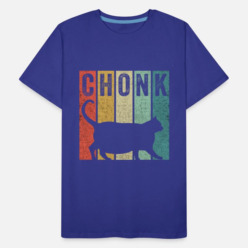 Chonk Distressed 70s 80s Retro Style Funny Fat
