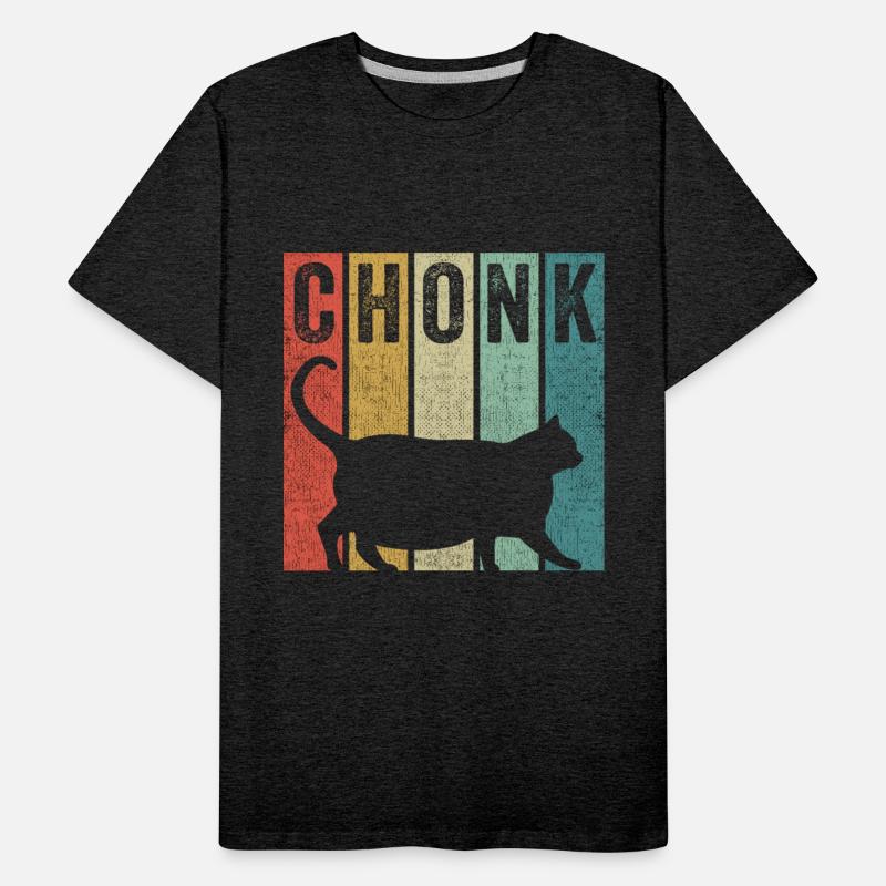 Chonk Distressed 70s 80s Retro Style Funny Fat
