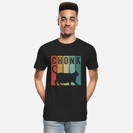 Chonk Distressed 70s 80s Retro Style Funny Fat