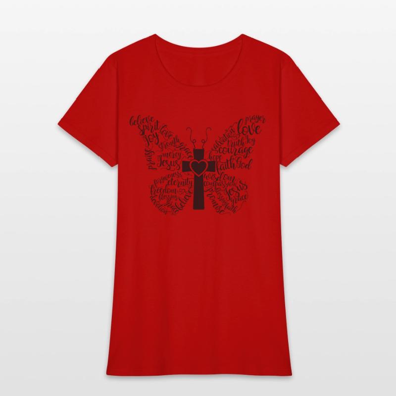 Christian design: butterfly words