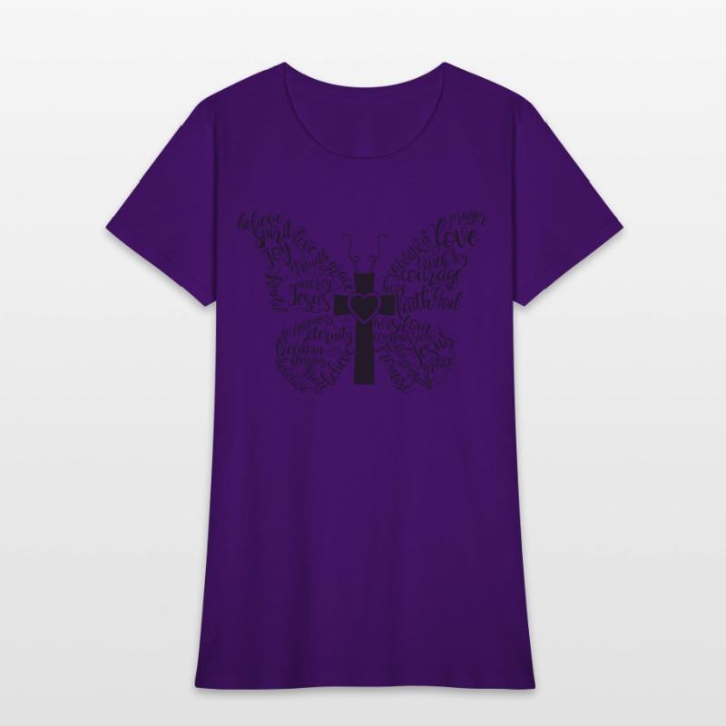 Christian design: butterfly words