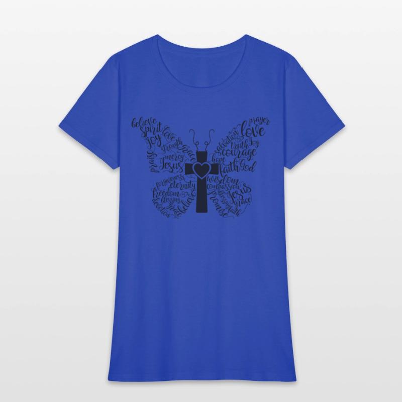 Christian design: butterfly words