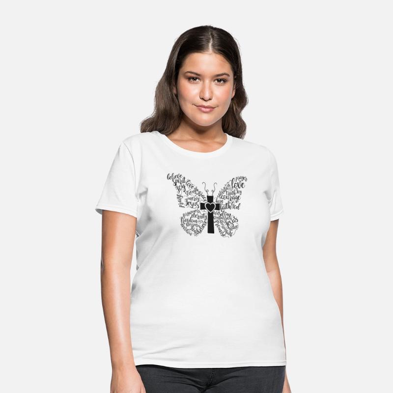 Christian design: butterfly words
