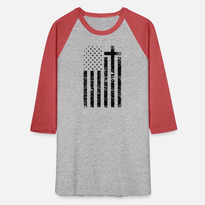 Christian Distressed black USA Flag Cross Have F