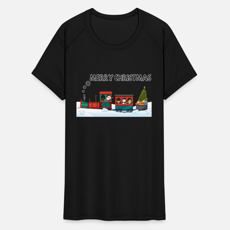 Christmas Steam Train Santa Snowman Tree