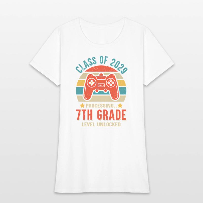 Class Of 2029 7Th Grade Unlocked Gaming Graduate