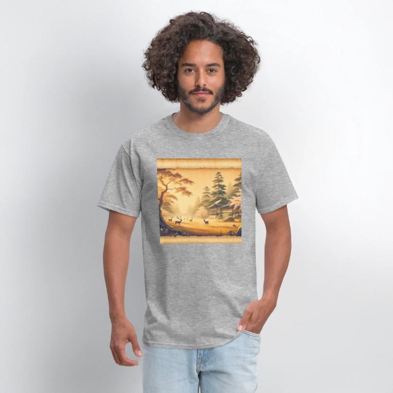 Classic Nature Scenery Papyrus Scroll Japanese Art