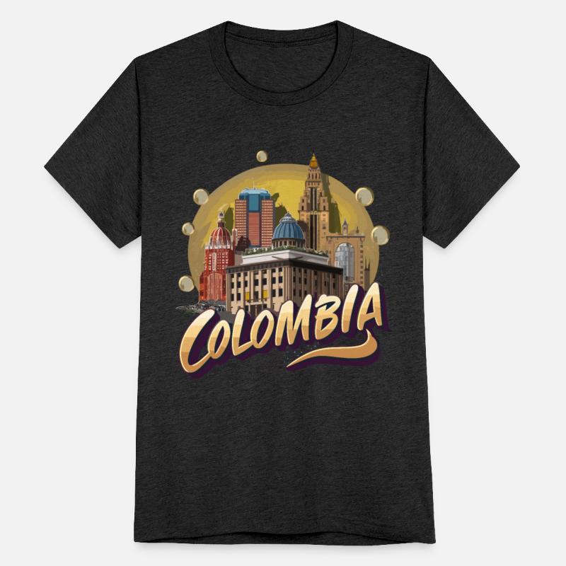 Colombia Cityscape with Artistic Skyline Splash