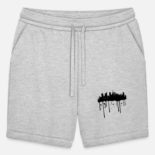 color stamp drop graffiti city metropolis silhouet