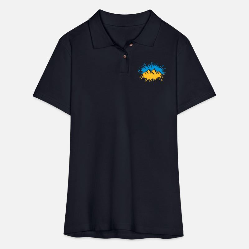 Colorful color splash mountains