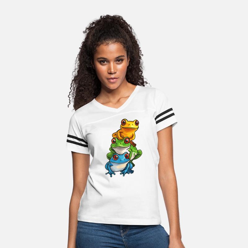 Colorful Frogs Stacking Design