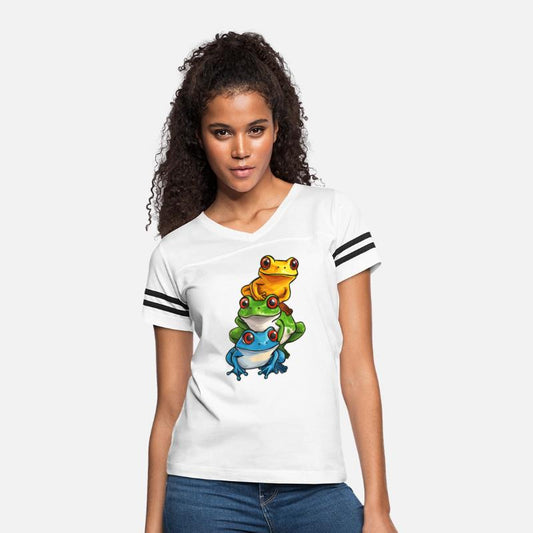 Colorful Frogs Stacking Design