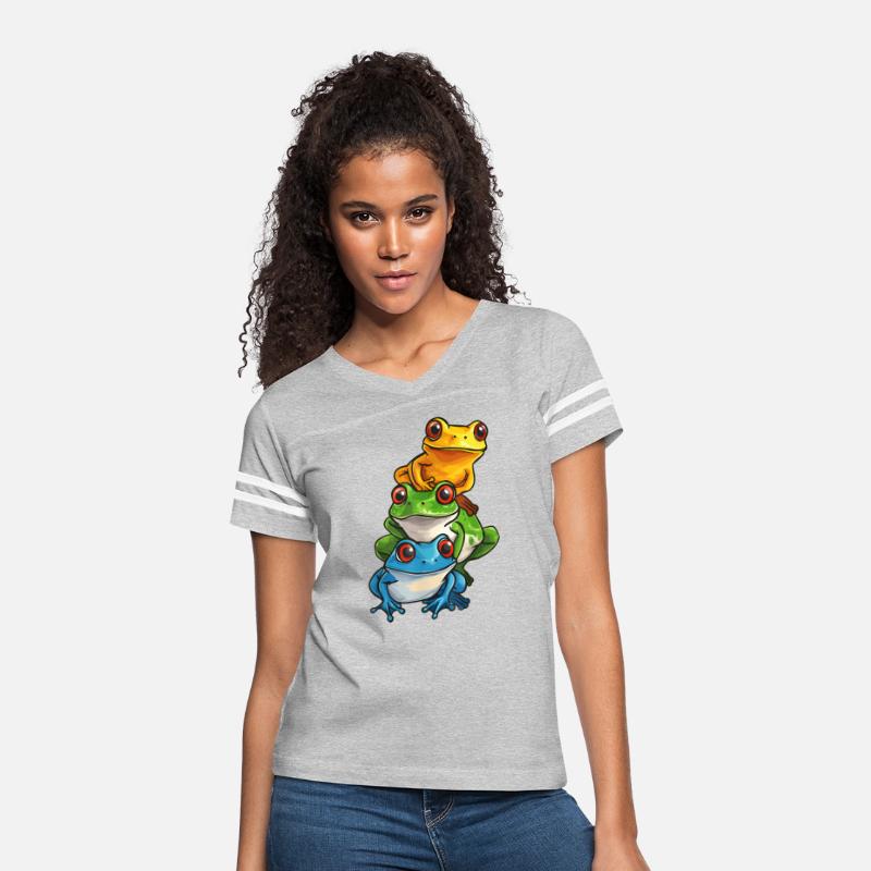 Colorful Frogs Stacking Design