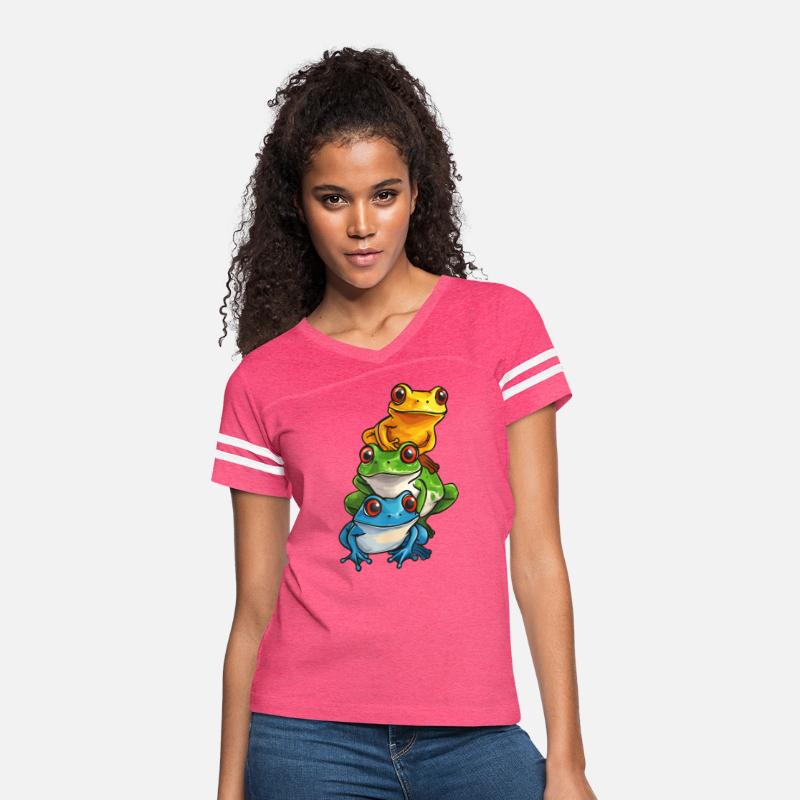 Colorful Frogs Stacking Design