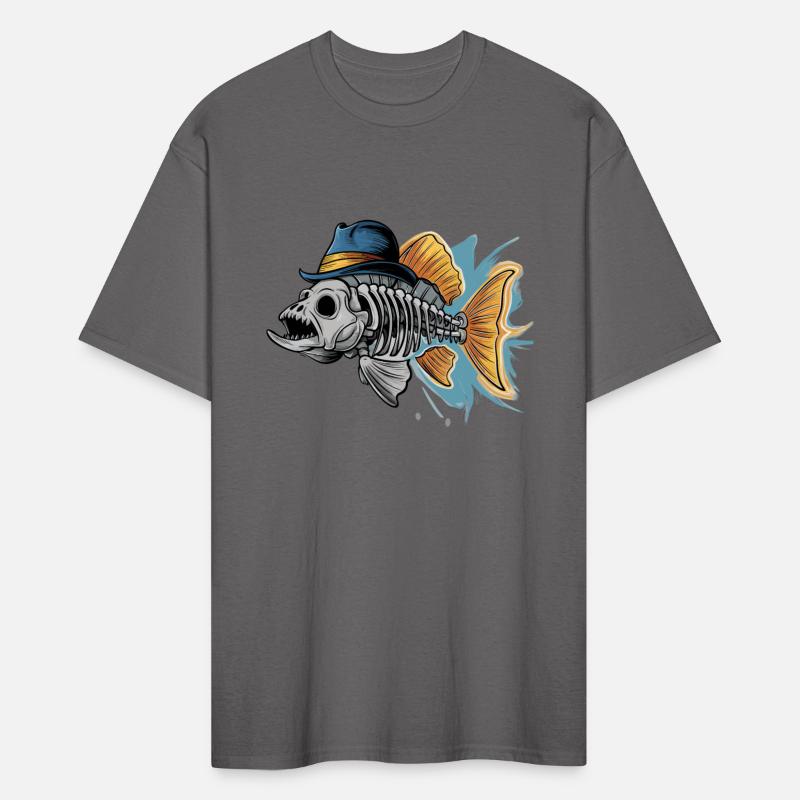 Colorful Funky Fish Bones Illustration for a Fish