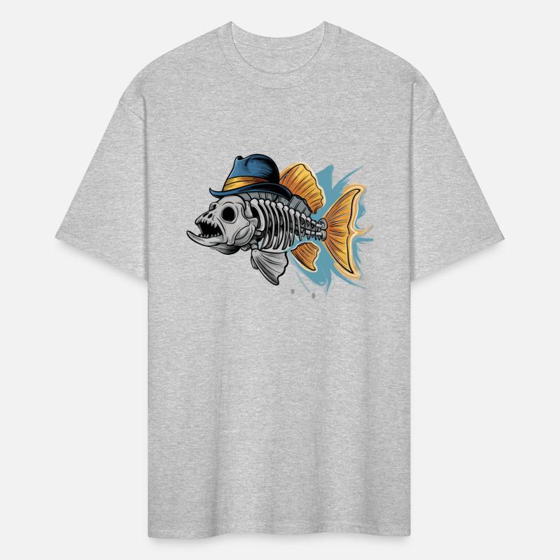 Colorful Funky Fish Bones Illustration for a Fish