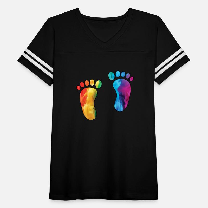 Colorful Rainbow Footprints With Smoke And Fog