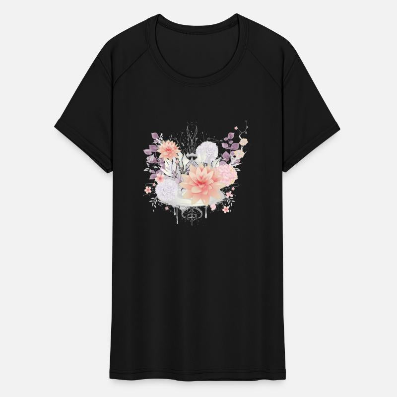 Composition of water lilies and hydrangea flowers