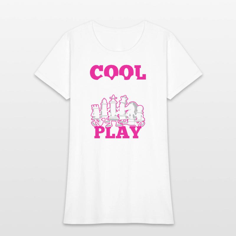 Cool Girls Play Chess Match Player Hobby Lover