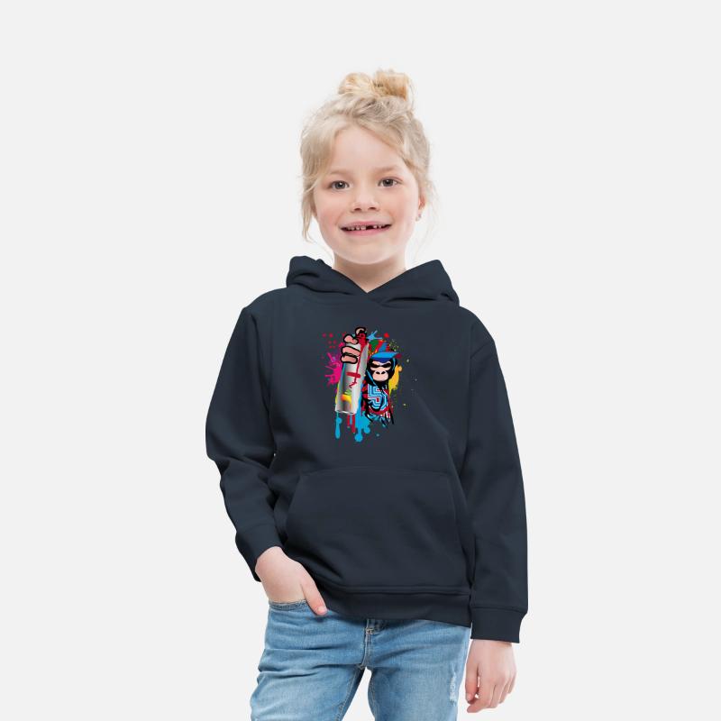 cool street art gorilla sprayer in graffiti style