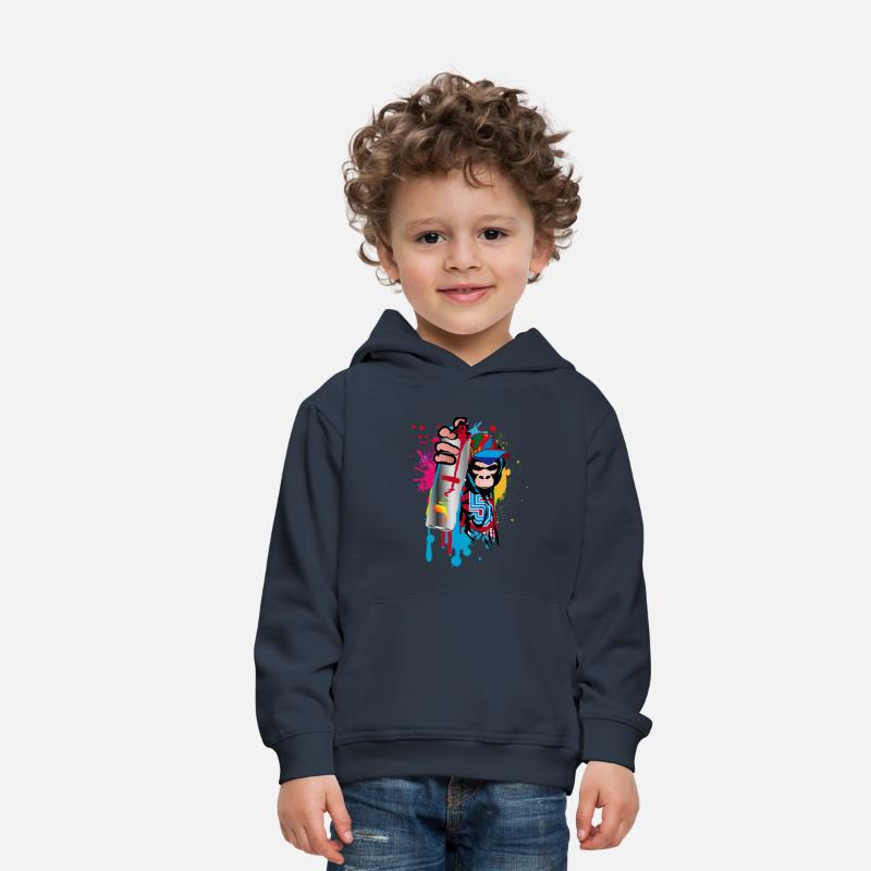 cool street art gorilla sprayer in graffiti style