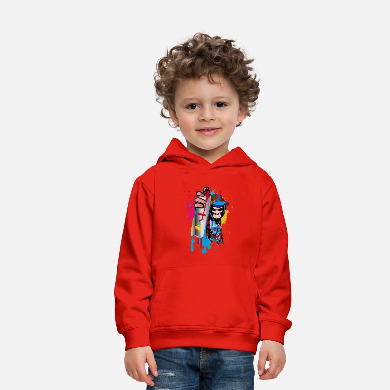 cool street art gorilla sprayer in graffiti style