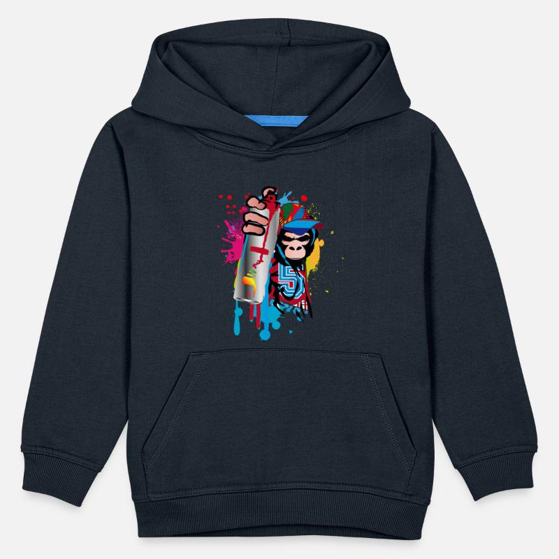 cool street art gorilla sprayer in graffiti style