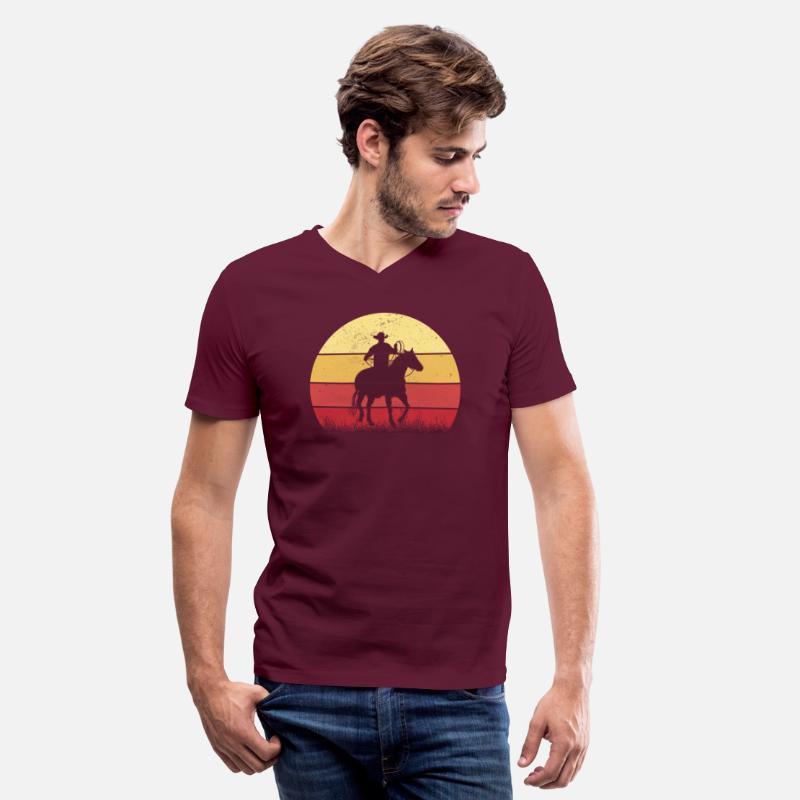 Cowboy Riding a Horse Vintage Sunset Horse Lover