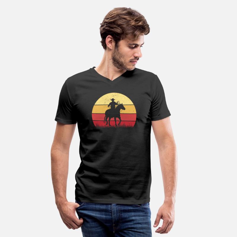 Cowboy Riding a Horse Vintage Sunset Horse Lover