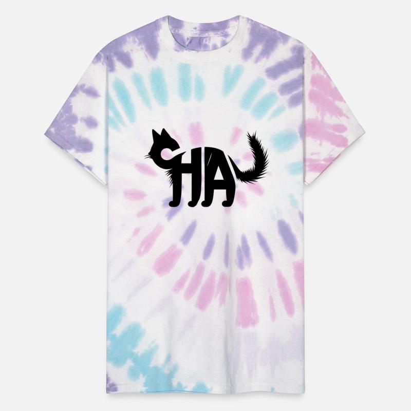 Creative Cat Silhouette with "CHA" Typography