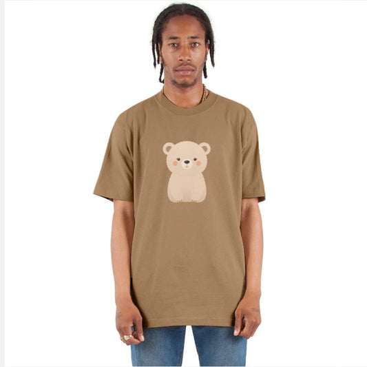 Cute cartoon bear character with soft features