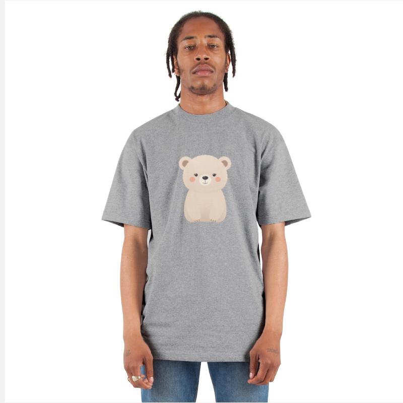 Cute cartoon bear character with soft features