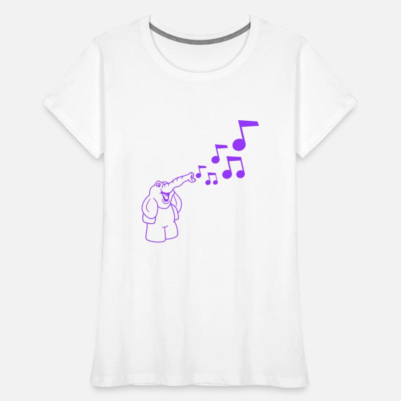 Cute Elephant Music Notes Toot Trunk Trumpet Comic