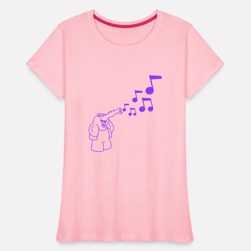 Cute Elephant Music Notes Toot Trunk Trumpet Comic