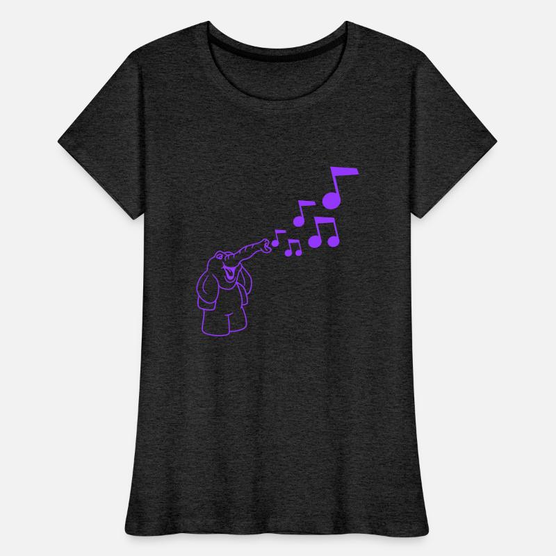 Cute Elephant Music Notes Toot Trunk Trumpet Comic