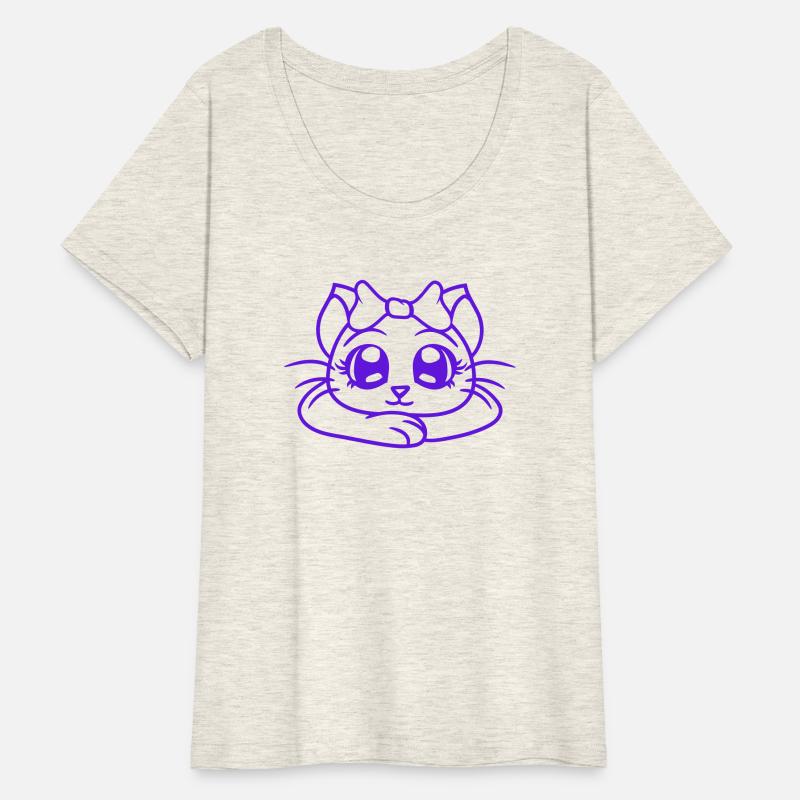 Cute Girl Cat Pretty Bow Woman Female Pet Kitten