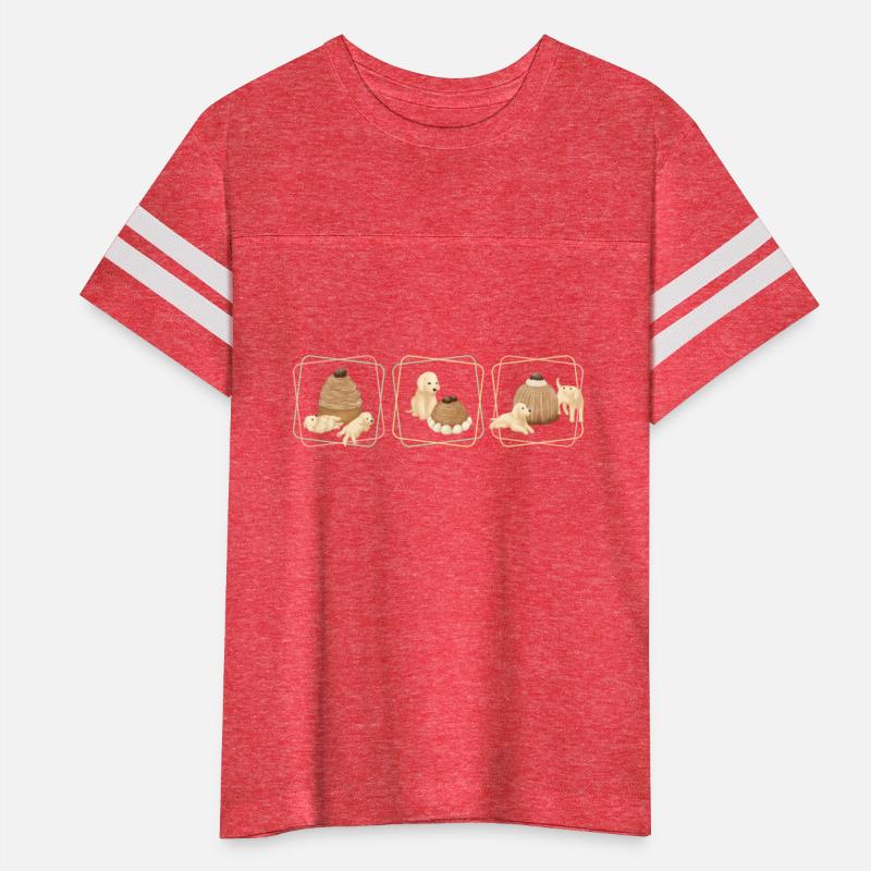 Cute Golden Retriever and Dessert Illustrations