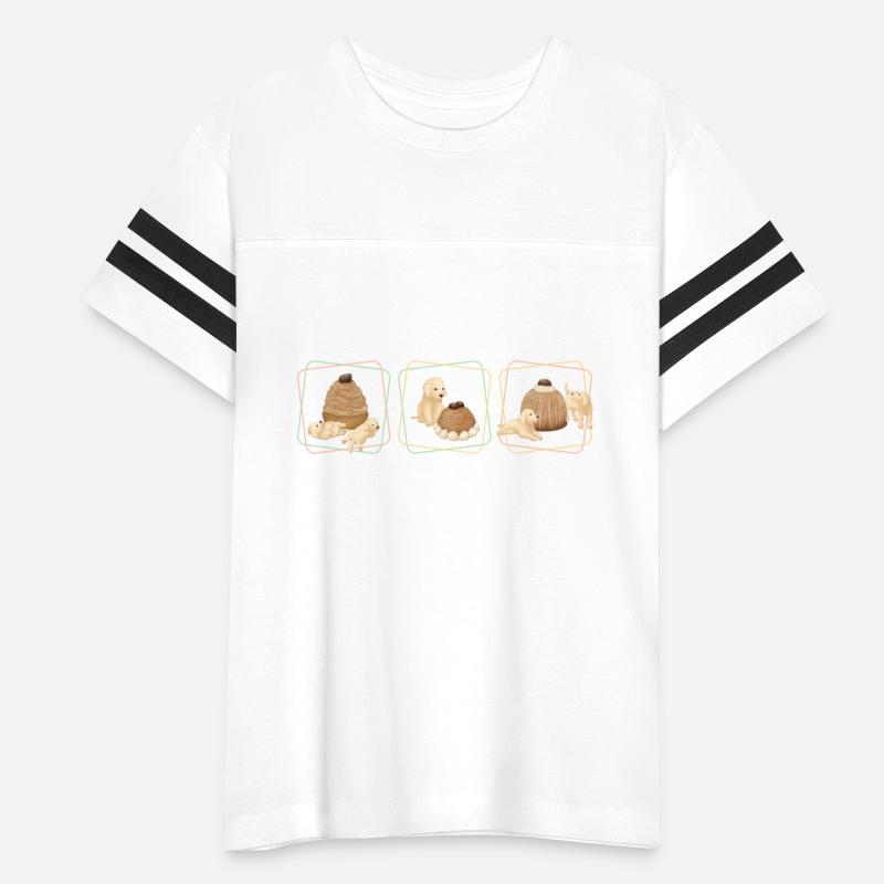 Cute Golden Retriever and Dessert Illustrations