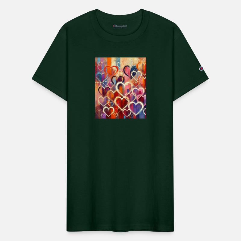 Cute Heart Colorful Dye Love Valentine's Day