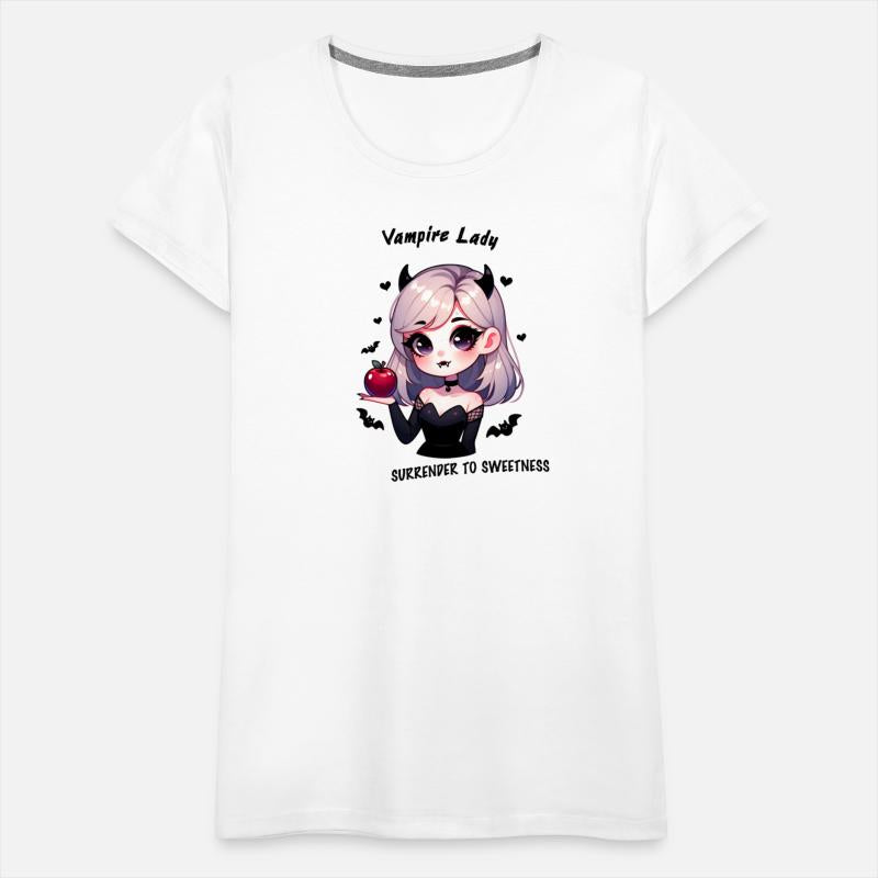 cute mean vampire lady in halloween kawaii anime