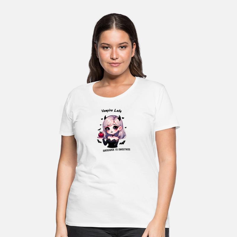 cute mean vampire lady in halloween kawaii anime